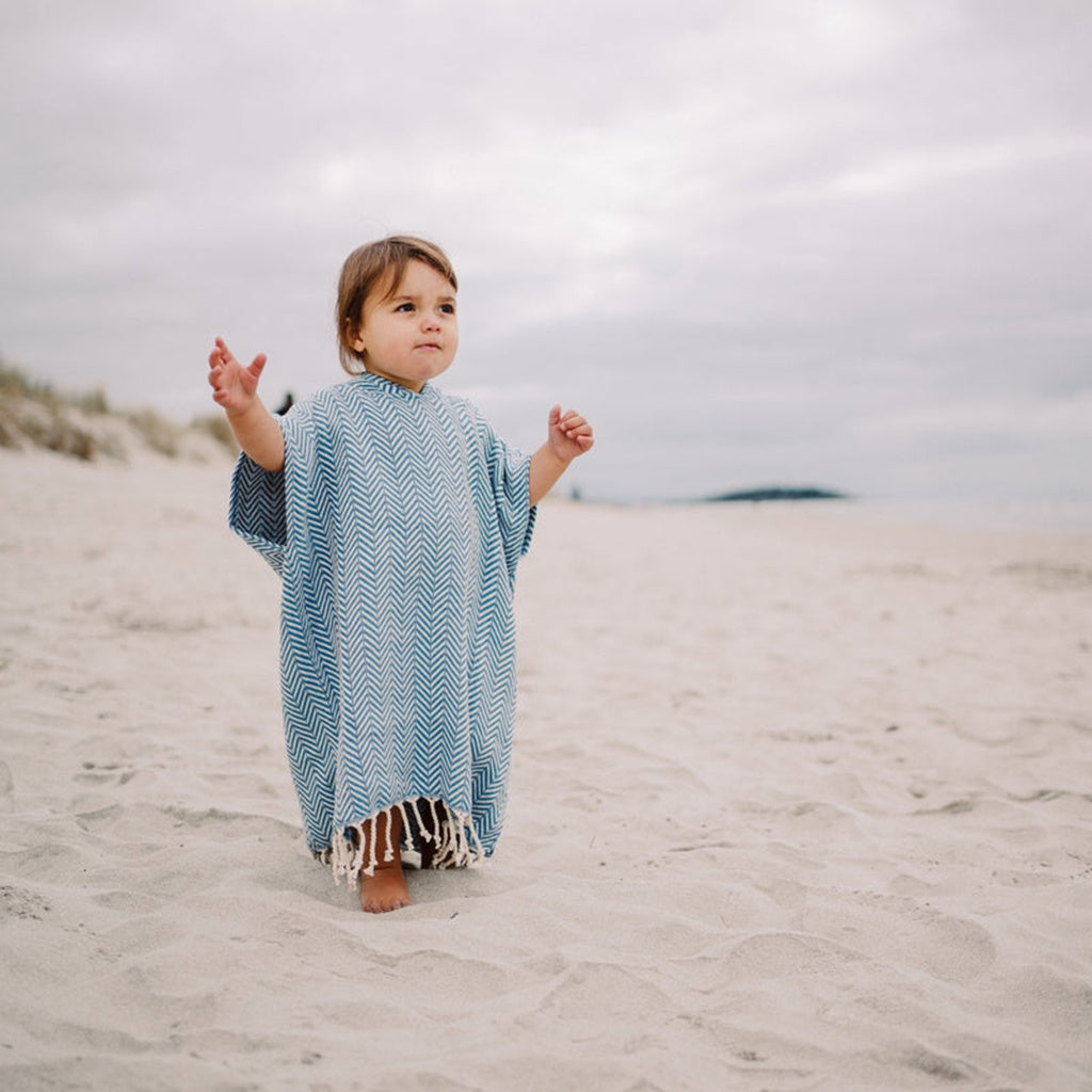 Cala Beach Essentials | Kids Small Poncho - Sky Blue