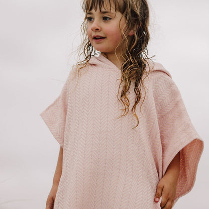 Cala Beach Essentials Kids Large Poncho Baby Pink