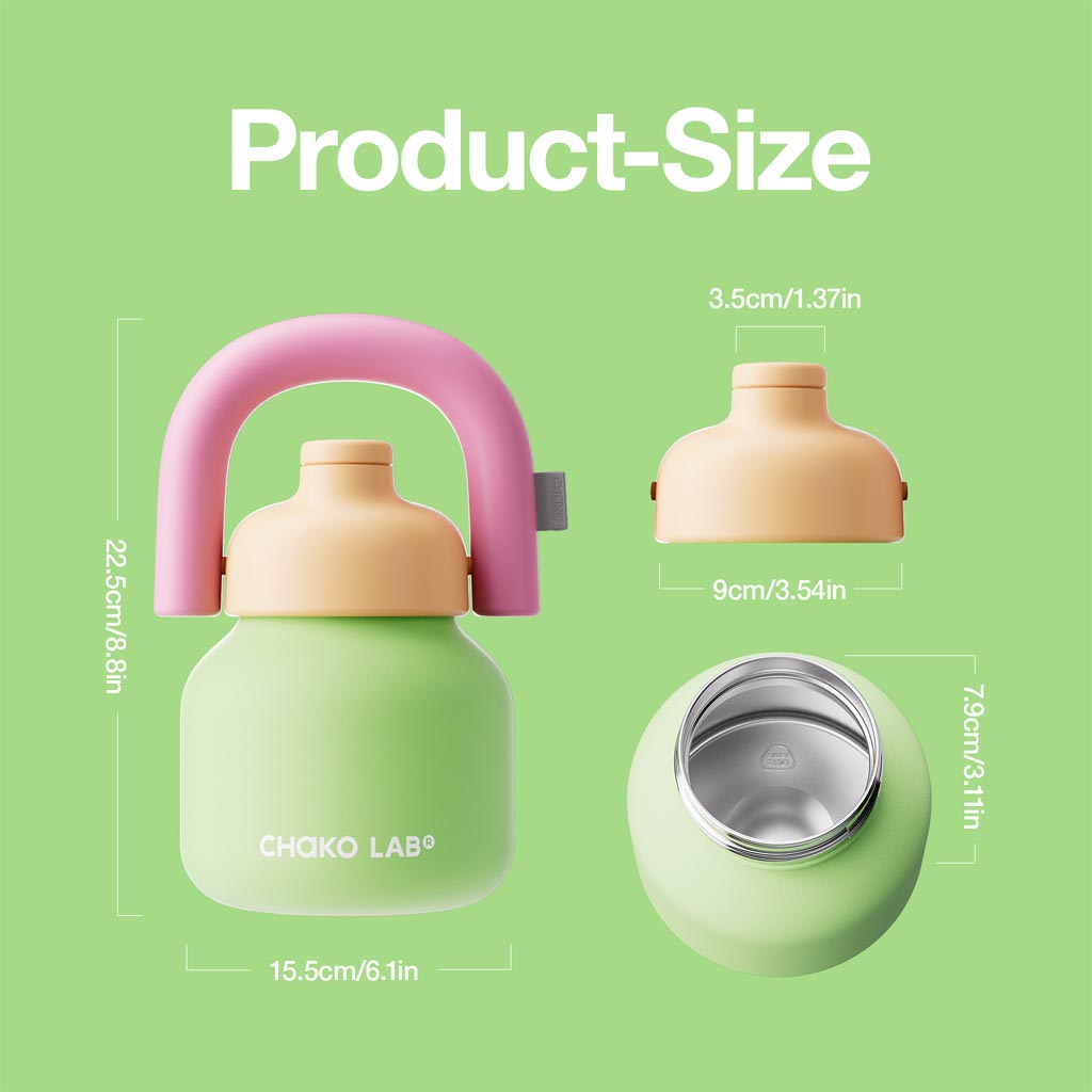 Chako Lab | Linlin Kettle Water Bottle 1L - Stainless - New Green
