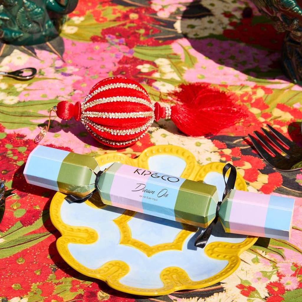 Kip & Co | Christmas Slumber Velvet Bon Bon Eye Mask 4P Set