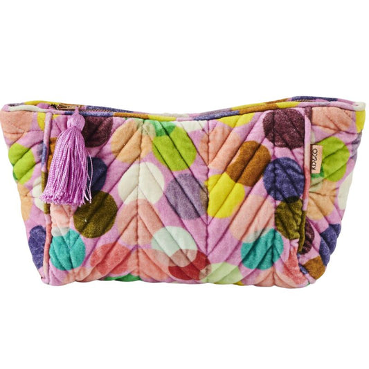 Kip & Co  | Confetti Pink Velvet Toiletry Bag