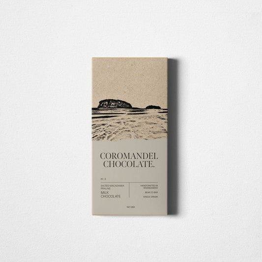 Coromandel Chocolate | 80g Filled Bars Salted Caramel Macadamia Praline