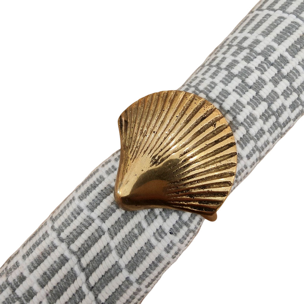 Cove. Brass Napkin Ring Shell 2 pc