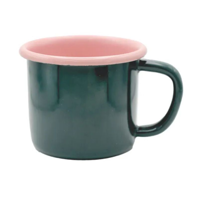 Dishy EW Mug 400ml - Dark Green & Pink