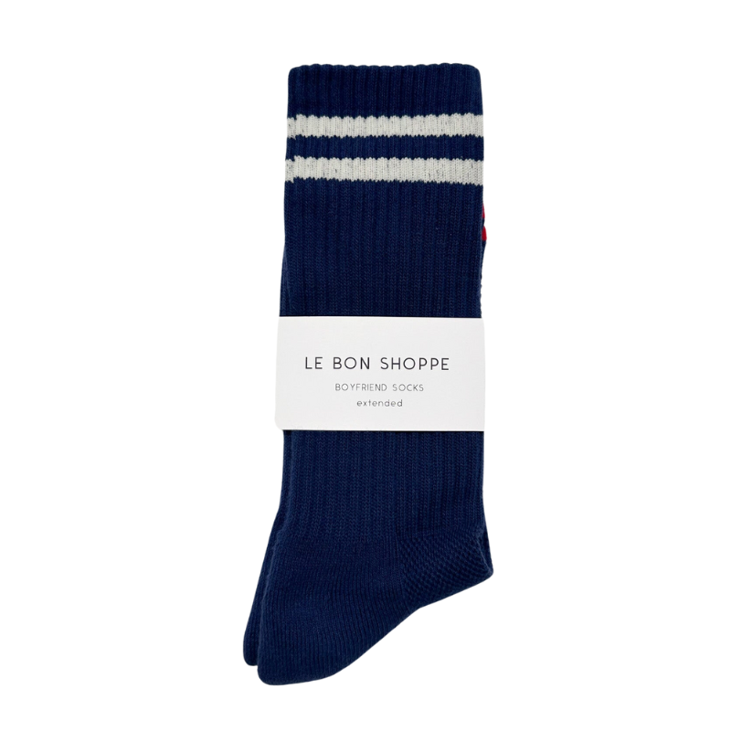 Le Bon Shoppe | Extended Boyfriend Socks Men's Size-Navy