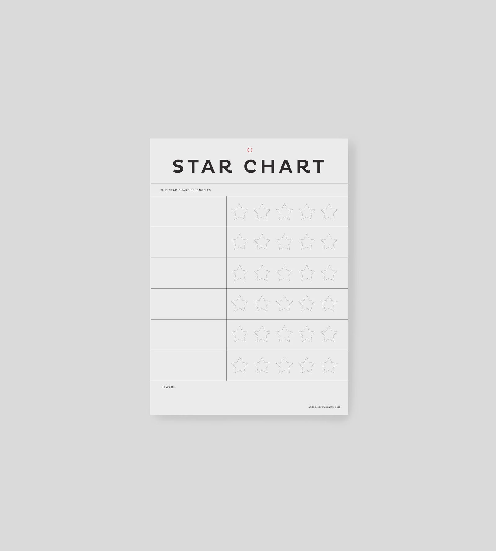 Father Rabbit Stationery | A4 Star Chart