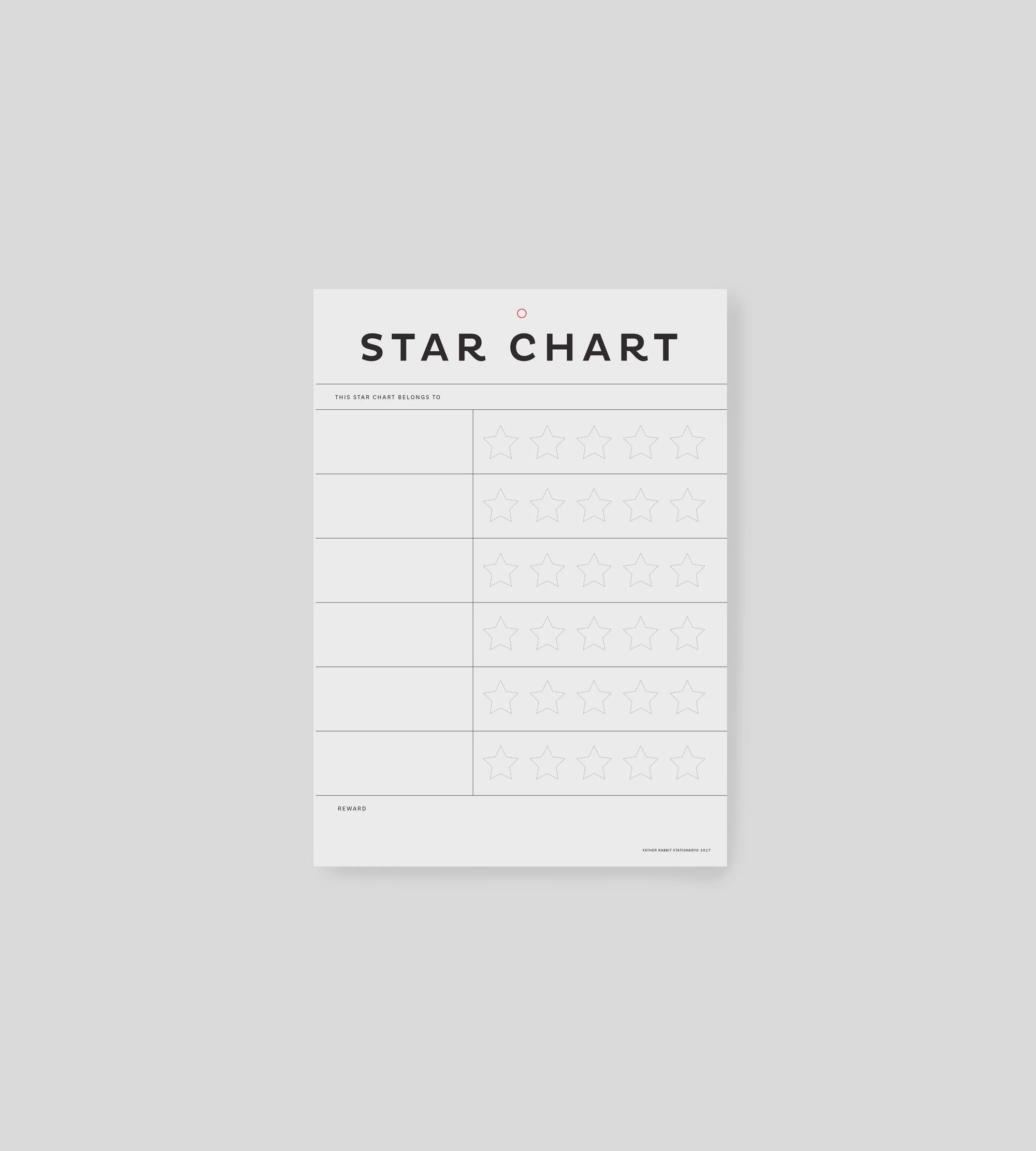 Father Rabbit Stationery | A4 Star Chart