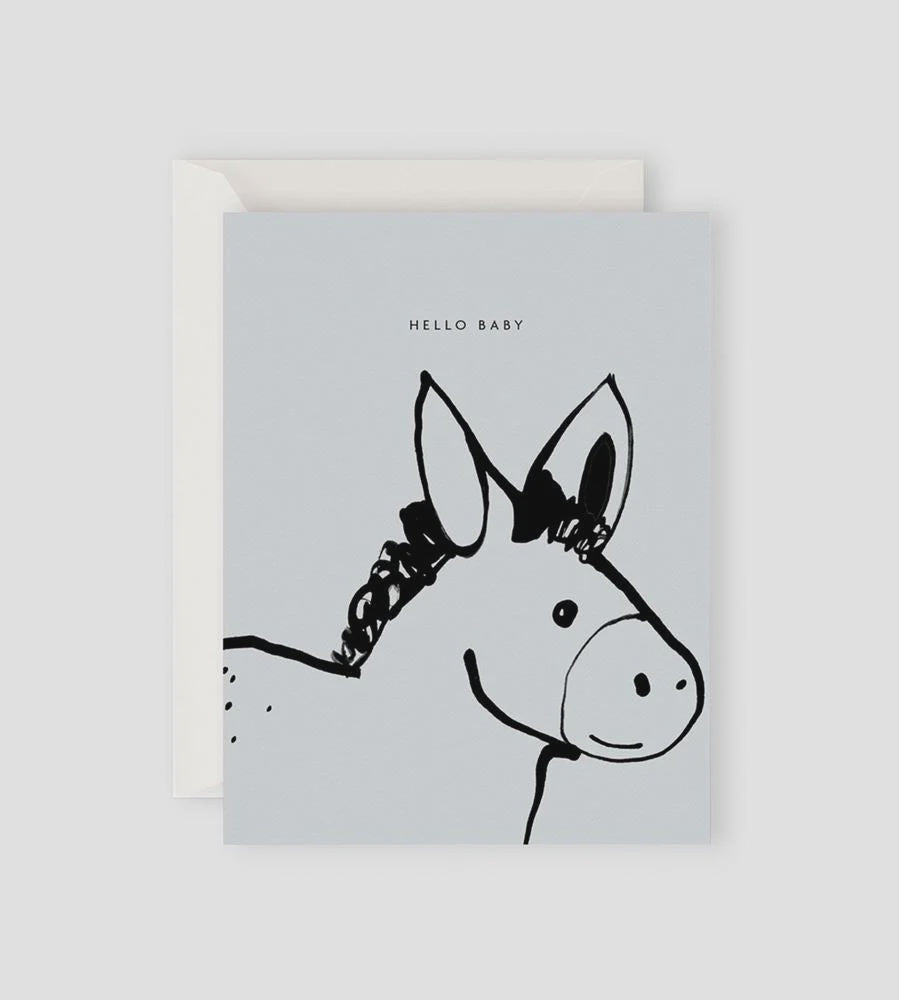 Father Rabbit Stationery | Card | Hello Baby Donkey