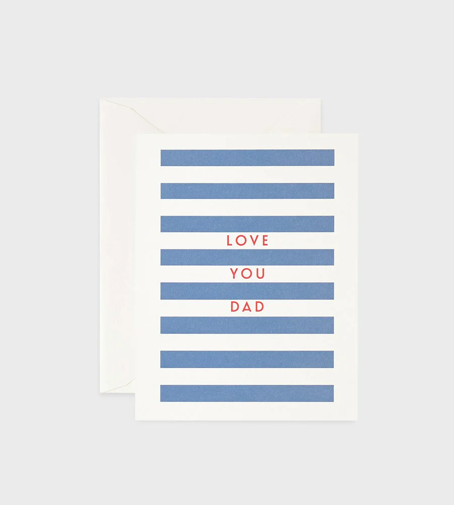 Father's Day Card - Love You Dad Stripes