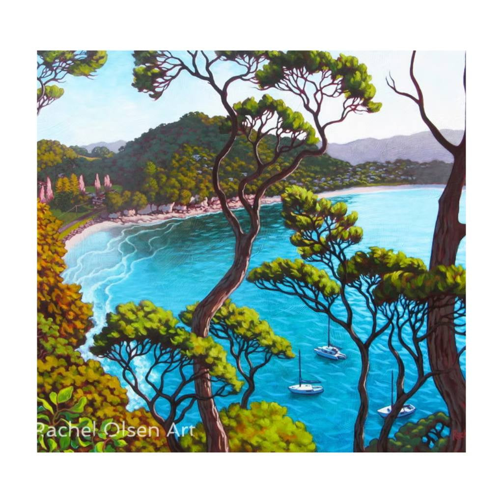 Rachel Olsen Greeting Card - Flaxmill Bay & Front Beach