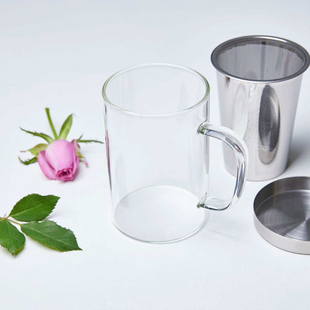 Forage & Bloom Glass Tea Cup + Infuser