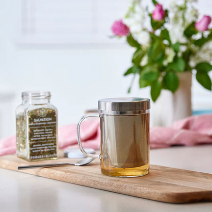 Forage & Bloom Glass Tea Cup + Infuser