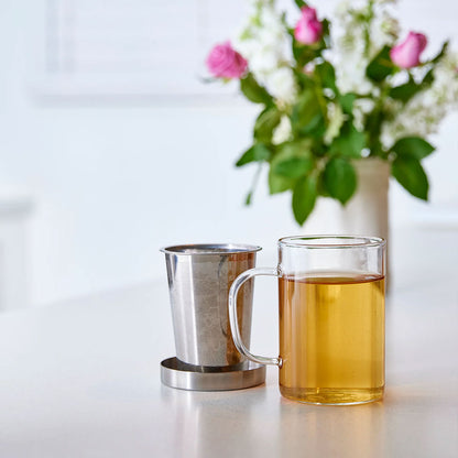 Forage & Bloom Glass Tea Cup + Infuser