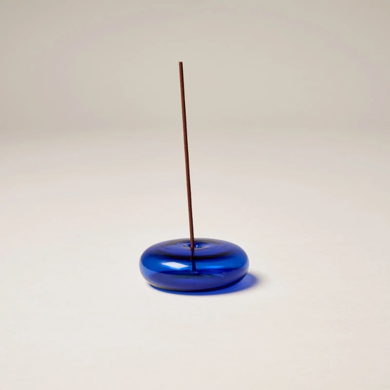 Gentle Habits | Glass Vessel Incense Holder – Cobalt