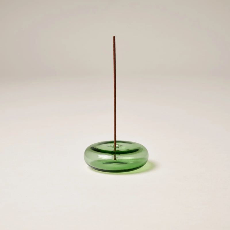 Gentle Habits | Glass Vessel Incense Holder - Green