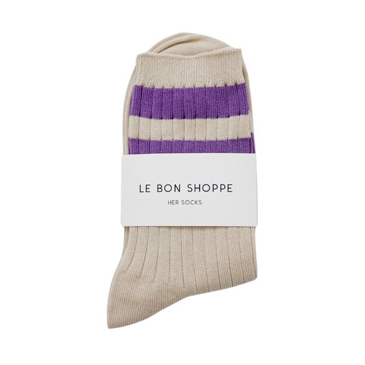 Le Bon Shoppe | Her Socks Varsity-Ube