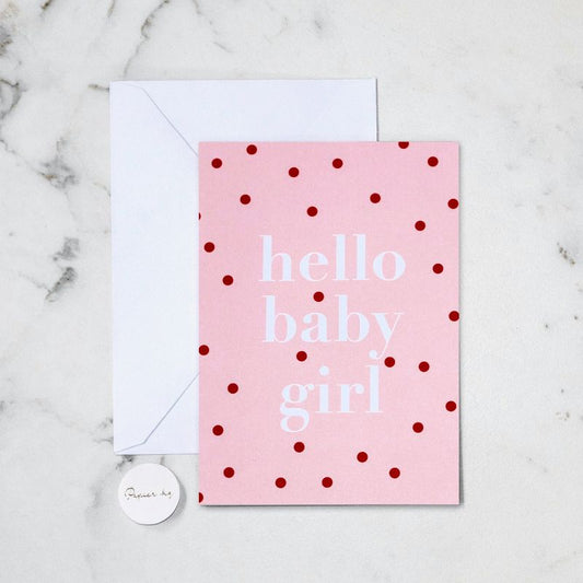 Papier HQ | Hello Baby Girl Greeting Card