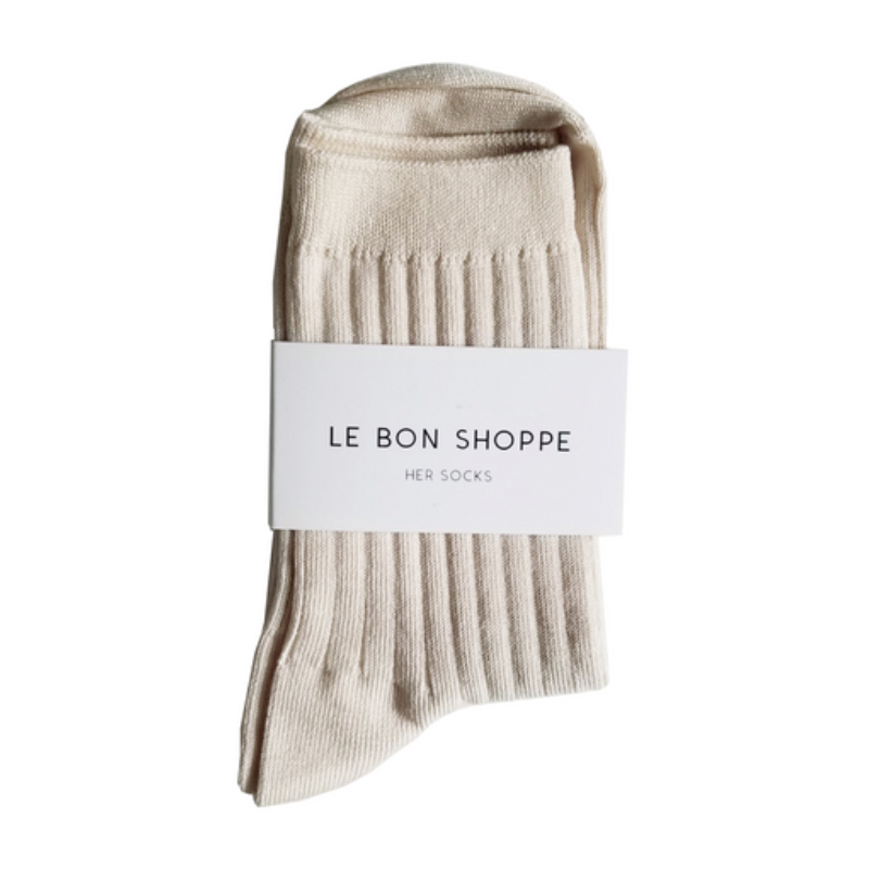 Le Bon Shoppe Her Socks Mc Cotton Porcelain 2PR