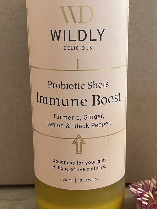 Wildly Delicious | Probiotic Boost Shots, Turmeric & Ginger 350mls