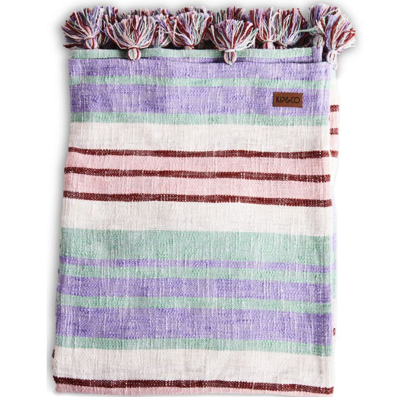 Enhance your decor with Kip &amp; Co&#39;s Island Delight Throw at Cove. Made from 100% cotton, this throw adds a touch of elegance and comfort to any space. Perfect for cozying up or as a stylish accent piece.