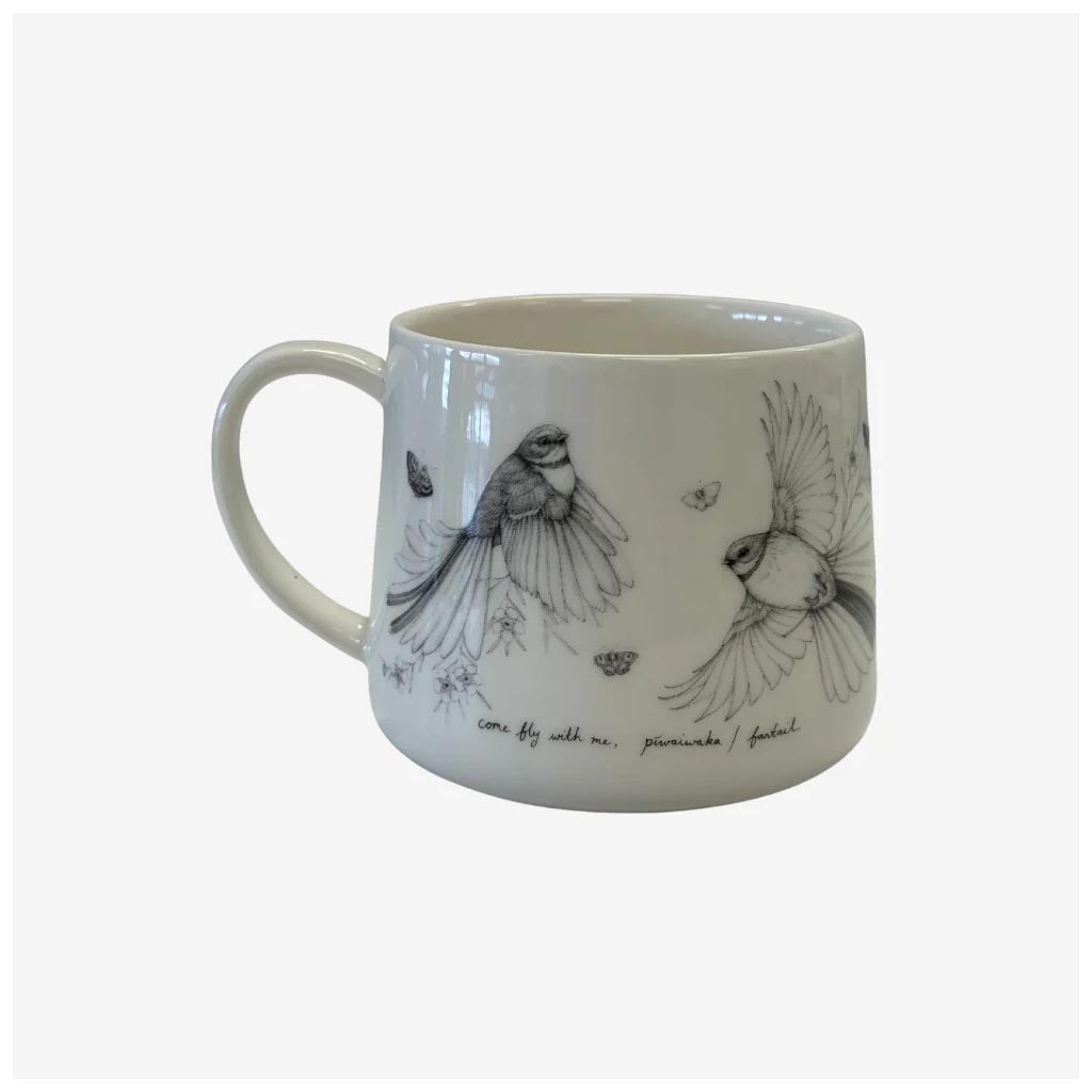 Katy Hayward | Cup - Come Fly With Me - Piwaiwaka/Fantail
