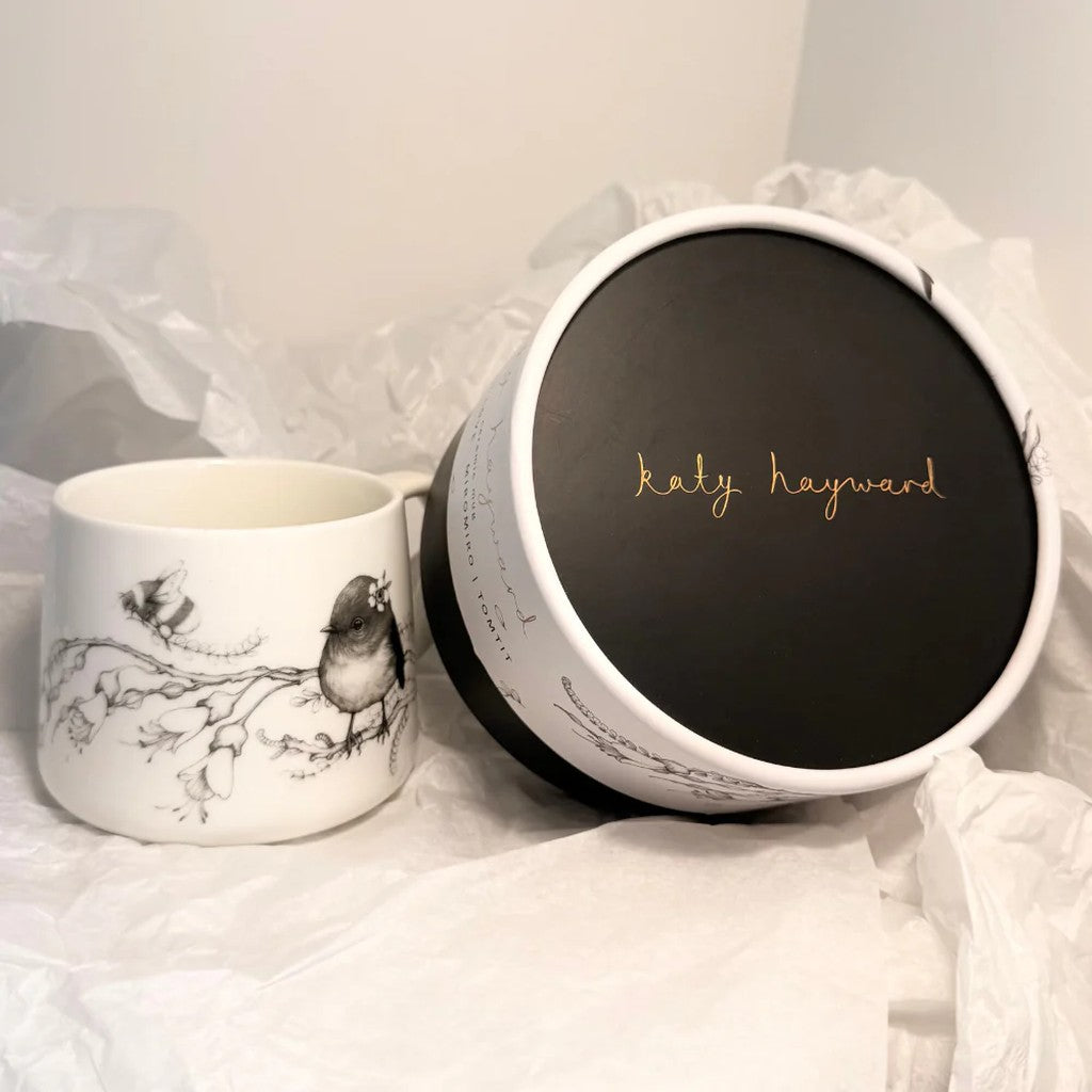 Katy Hayward | Cup - So This is Love - Miromiro/Tomtit & Kowhai
