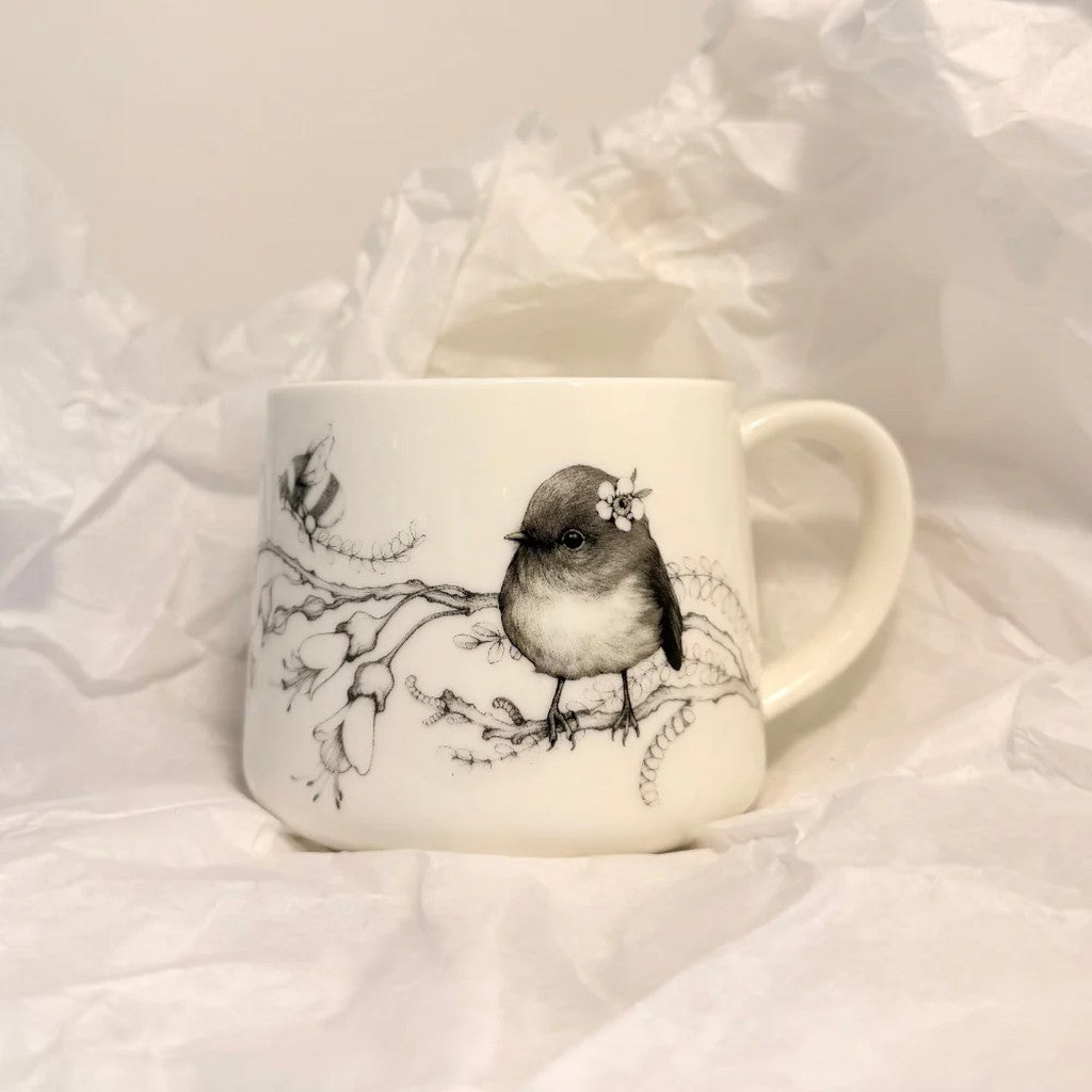 Katy Hayward | Cup - So This is Love - Miromiro/Tomtit & Kowhai