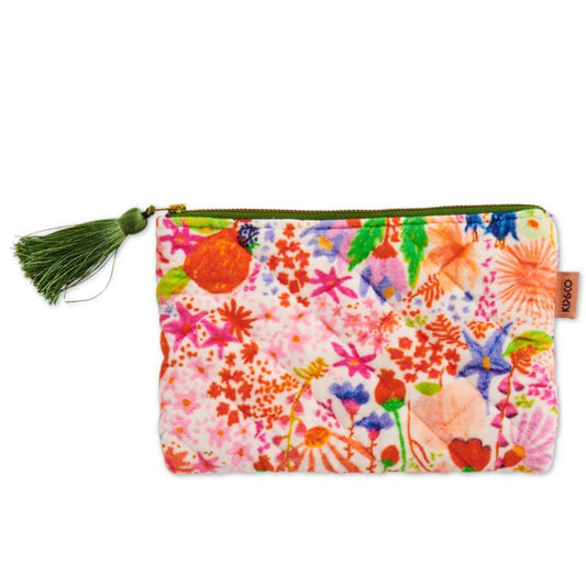 Kip & Co  | Meandering Meadow Velvet Cosmetics Purse