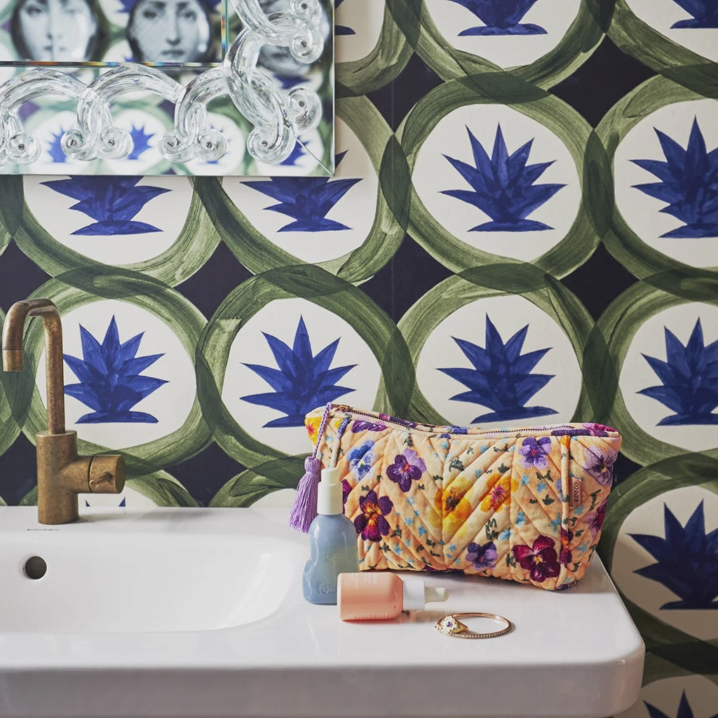 Kip &amp; Co | Pansy Velvet Toiletry Bag
