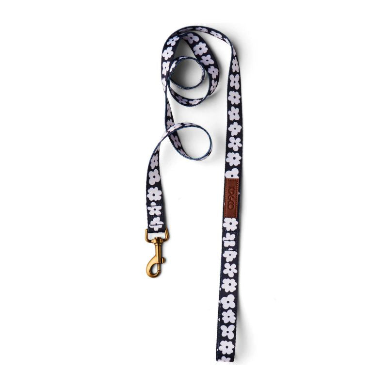 Upgrade your pup&#39;s look with Kip &amp; Co&#39;s Flower Face Dog Lead at Cove. This lead is bold, durable, and stylish, making it a perfect accessory for your furry friend. It is available in two lengths to suit your needs. The vibrant floral design adds a touch of flair to your dog&#39;s daily walks.