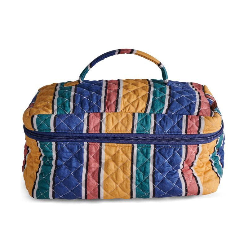 Kip &amp; Co | Pinto Stripe Quilted Cotton Toiletry Case