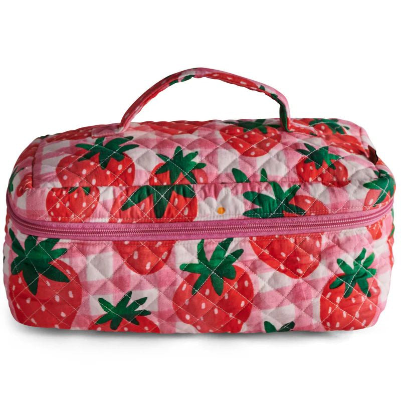 Kip & Co | Strawberry Jam Quilted Cotton Toiletry Case