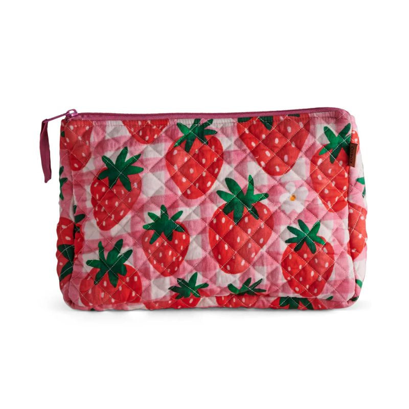 Kip & Co | Strawberry Jam Quilted Cotton Toiletry Purse