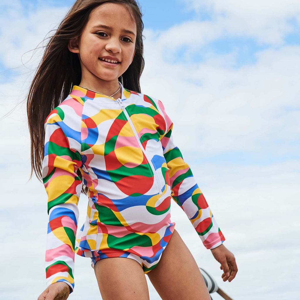 Kip & Co Colour Me Happy Long Sleeve Bathers