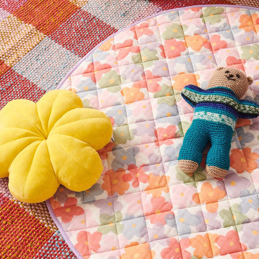 Kip & Co Paper Daisy Organic Cotton Quilted Baby Play Mat