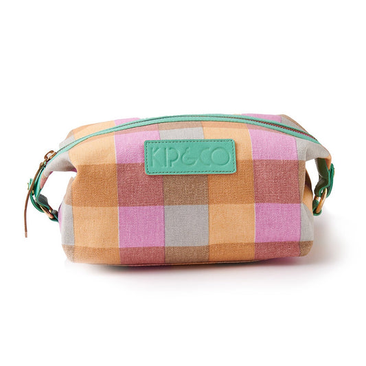 Kip & Co Sherbet Tartan Toiletry Bag