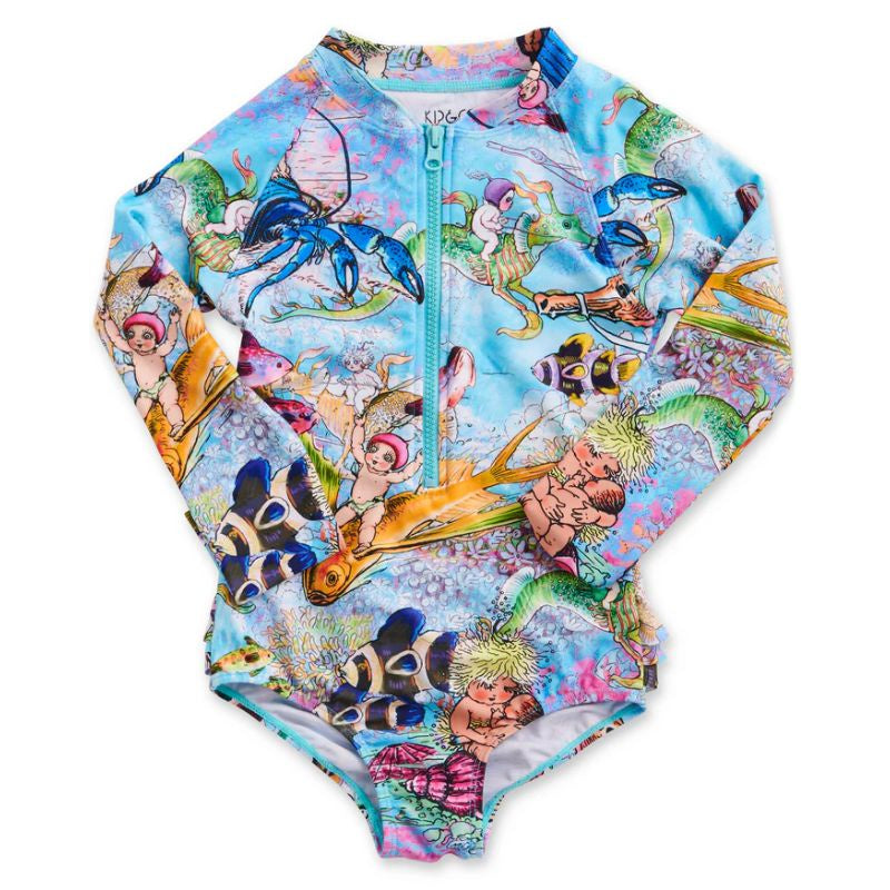 Kip & Co x May Gibbs Waterworld Long Sleeve Bathers
