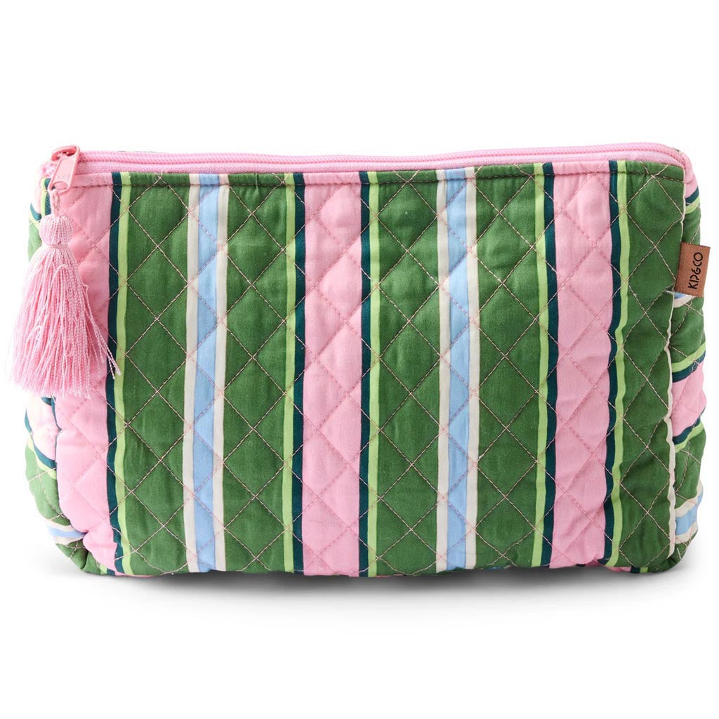 Kip & Co | Cactus Stripe Quilted Toiletry Purse