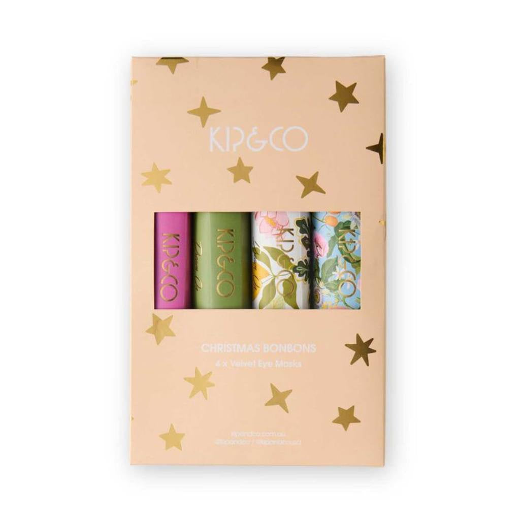 Kip & Co | Festive Cheer Velvet Bon Bon Eye Mask 4P Set