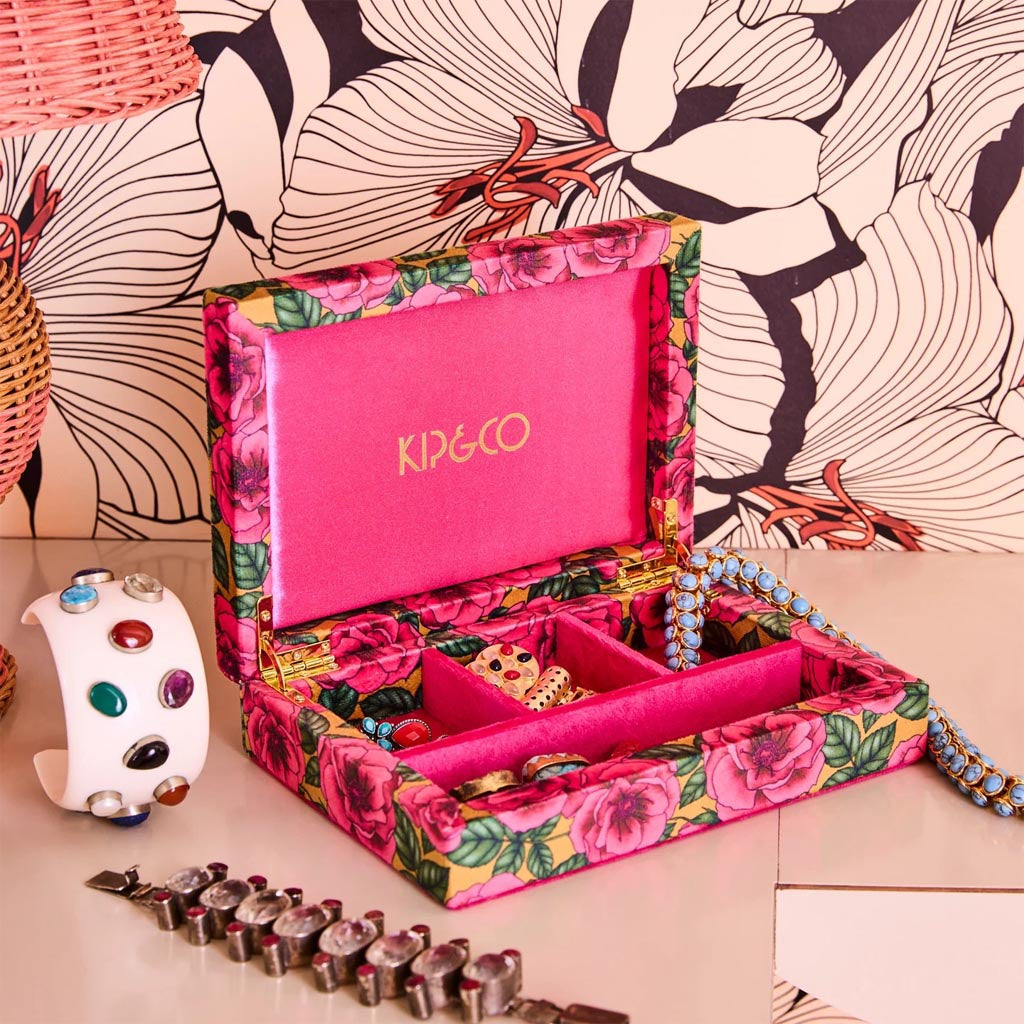 Kip & Co | Golden Peony Jewellery Box Small