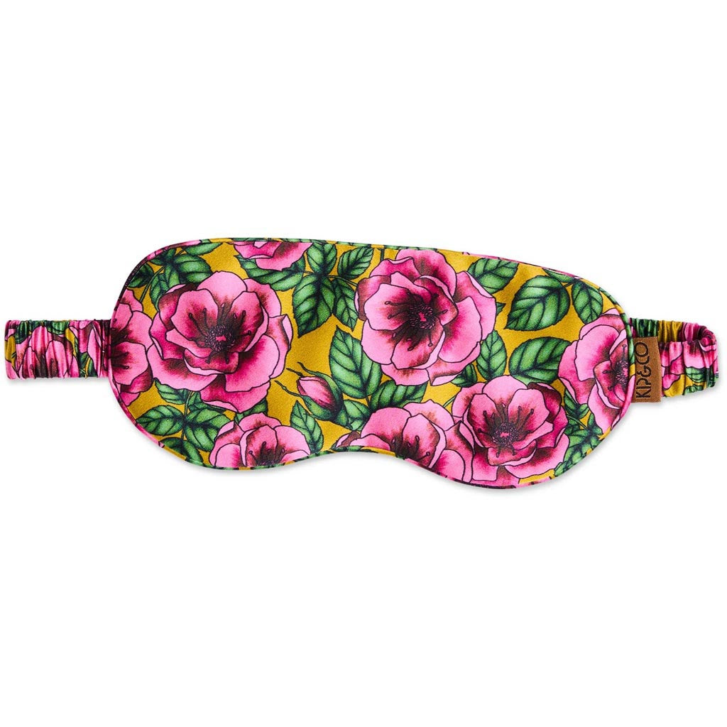 Kip & Co | Golden Peony Silk Eye Mask
