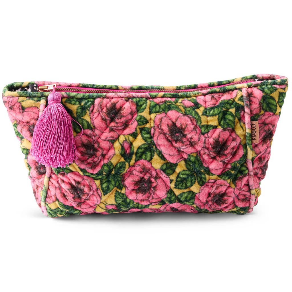 Kip & Co | Golden Peony Velvet Toiletry Bag