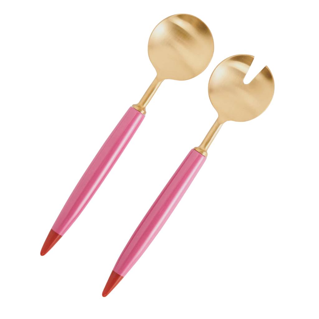 Enhance your dining experience with Kip &amp; Co&#39;s Hot Lips Salad Servers available at Cove. These chic and eco-friendly utensils add a touch of style and sustainability to your table setting. Perfect for serving salads with flair!