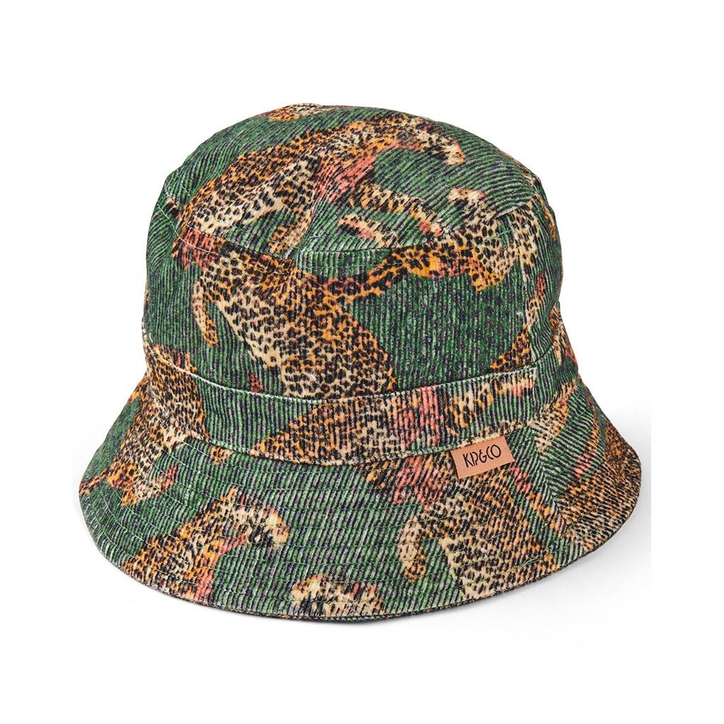 Explore the Kip & Co Cheetah Corduroy Bucket Hat available at Cove. This fashionable hat not only offers a stylish look but also provides excellent sun protection. Perfect for adding a trendy touch to your outdoor ensemble!