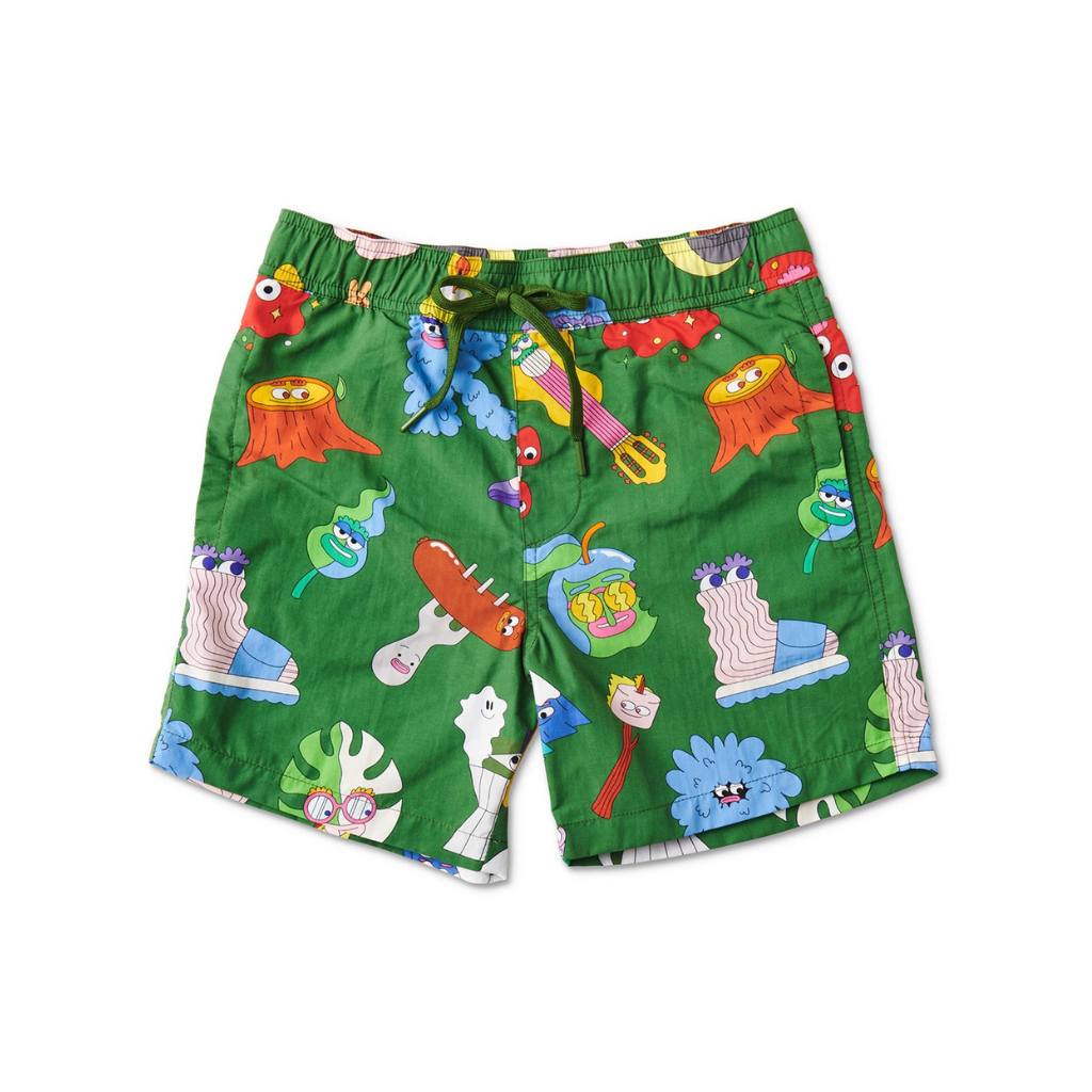 Explore the Kip & Co Nature Things Boardies at Cove! These board shorts feature quick-dry fabric and vibrant, fun prints perfect for any beach day.