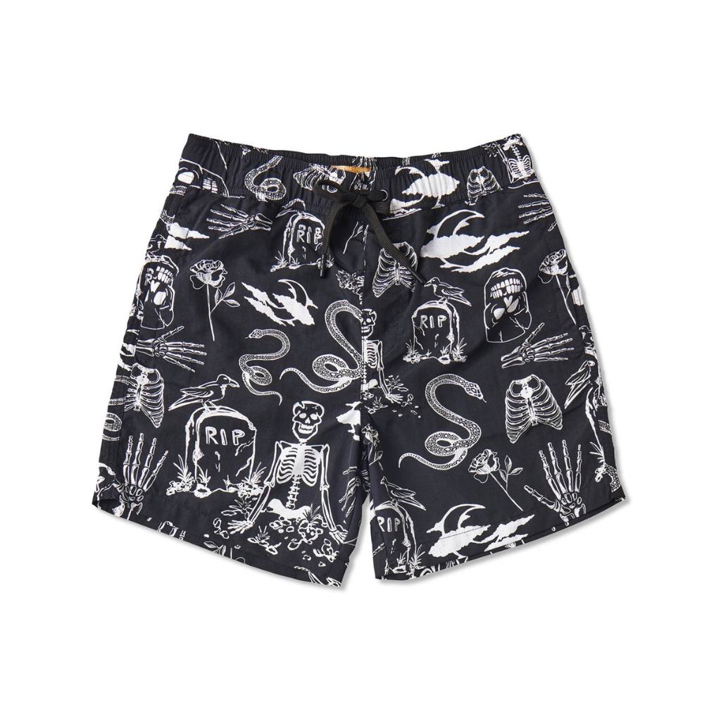 Check out the Kip & Co Skullking Boardies at Cove! These board shorts feature a quick-dry fabric and a bold skull design, perfect for making a statement at the beach or pool.