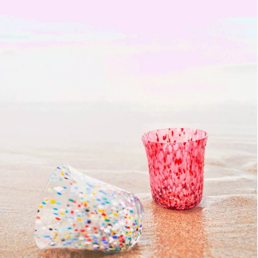 Kip & Co | Party Speckle Tumbler Glass 2P Set