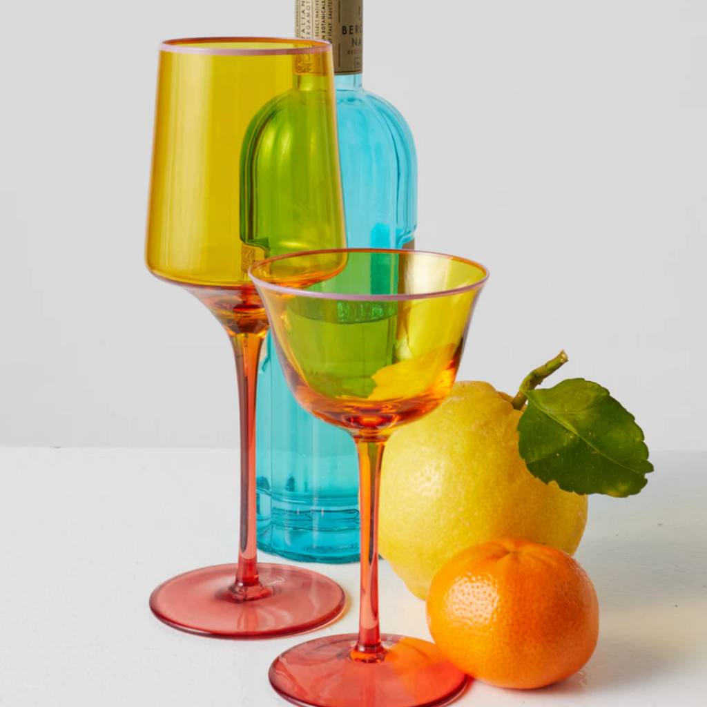 Enhance your wine moments with Kip & Co's Tropical Punch Glass Set, available at Cove. Each glass in the set holds 430ml, perfect for enjoying your favorite wine in style. The vibrant design adds a touch of tropical flair to any occasion.