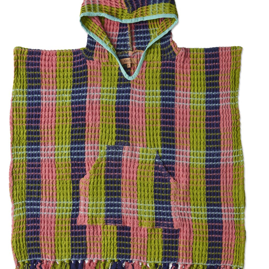 Kip & Co | Florida Tartan Kids Waffle Poncho