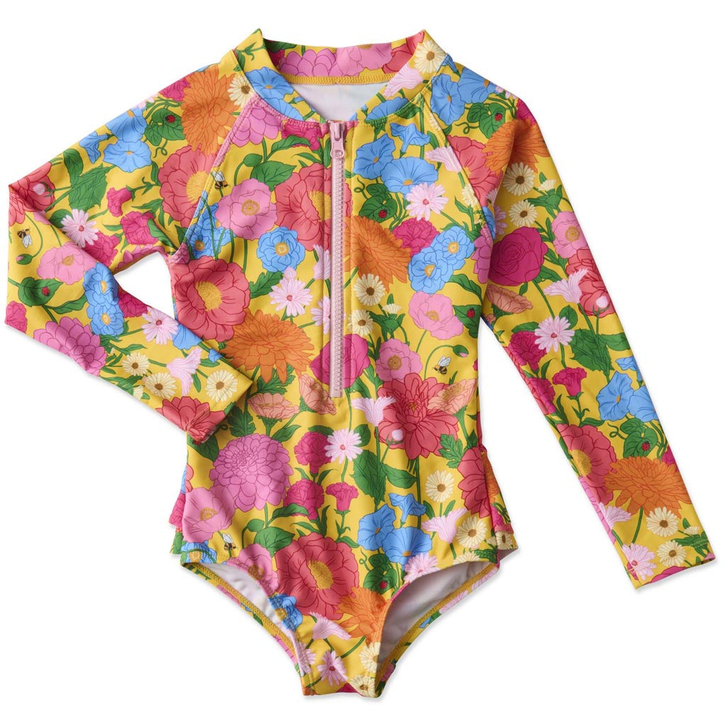 Kip &amp; Co | Follow The Sun Yellow Long Sleeve Bathers